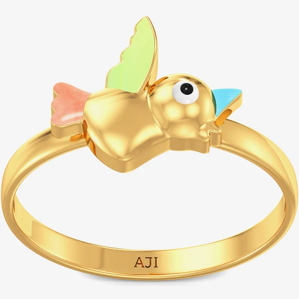 Joyalukkas Sweet Birdy Designer Kid's Gold Ring view 2